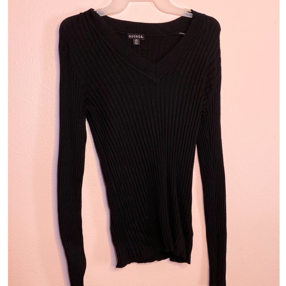 Black V-Neck Sweater